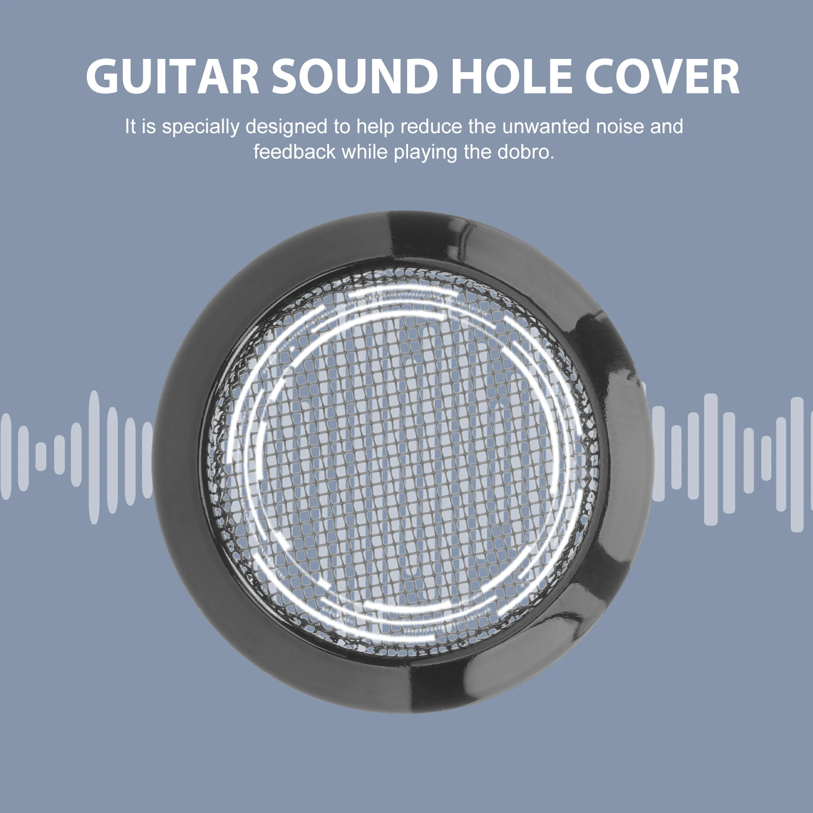 

2 Pcs Piano Sound Hole Cover Covers Acoustic Guitar Dobro Screen Soundhole Classical Grille