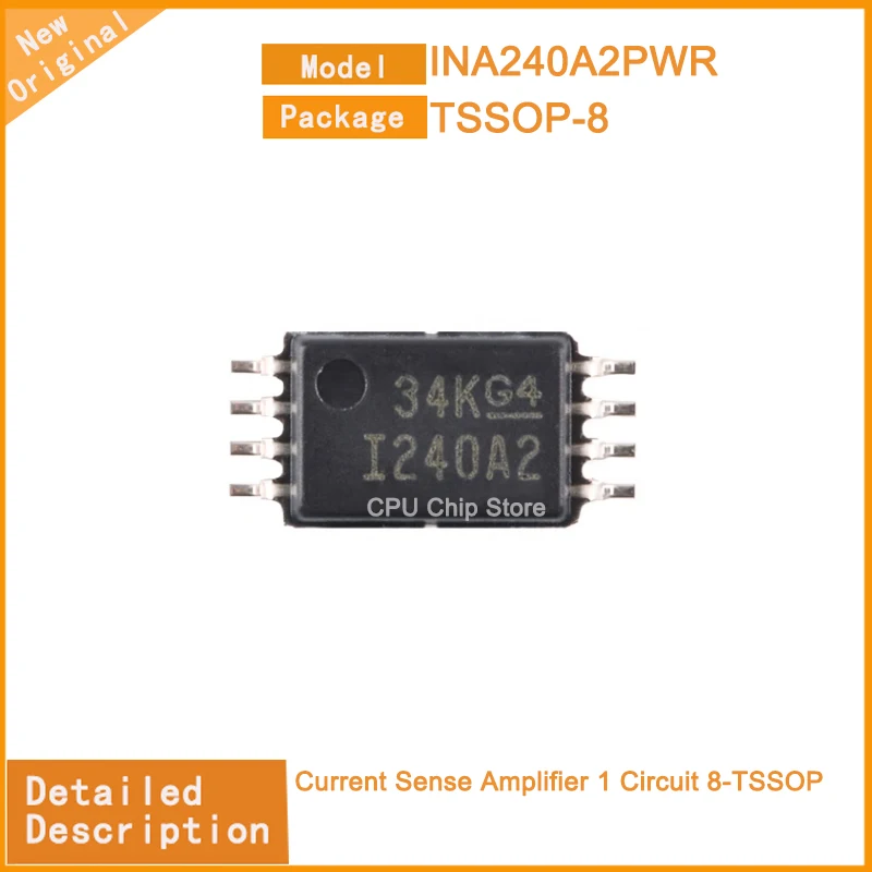 5Pcs/Lot  New Original  INA240A2PWR INA240A1PWR  INA240A2 Current Sense Amplifier 1 Circuit 8-TSSOP