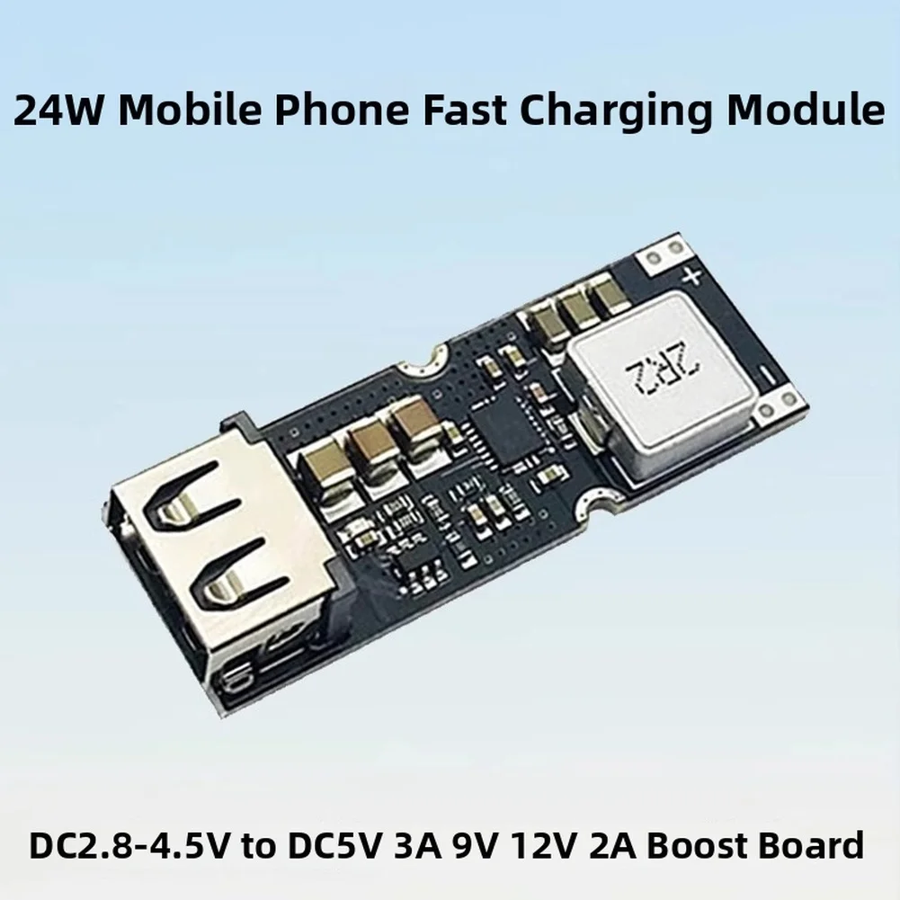 2PCS TPS61088A DC Boost Converter Module 24W 2.8V-4.5V Input 4.5V-12V Output for QC2.0 .0 FCP Fast Charging Devices
