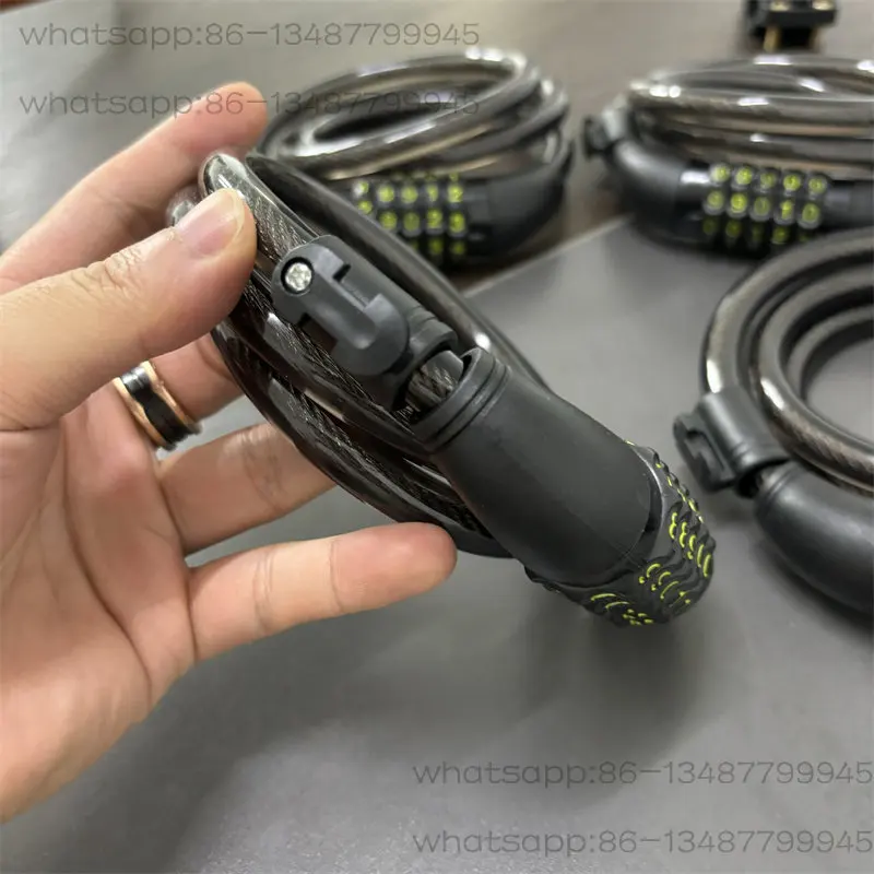 Bold cable bicycle lock anti-theft code lock mountain bike electric car battery car lock