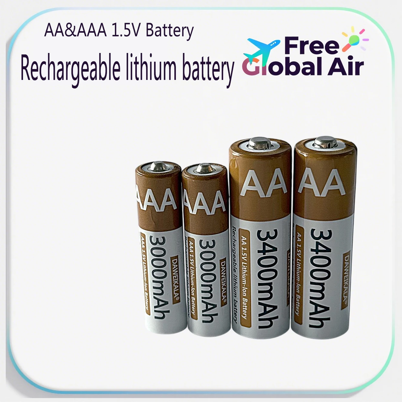 

1.5V AA AAA Battery Rechargeable Lithium-ion Battery multi-cycle for remote control mouse small fan Electric toy charger