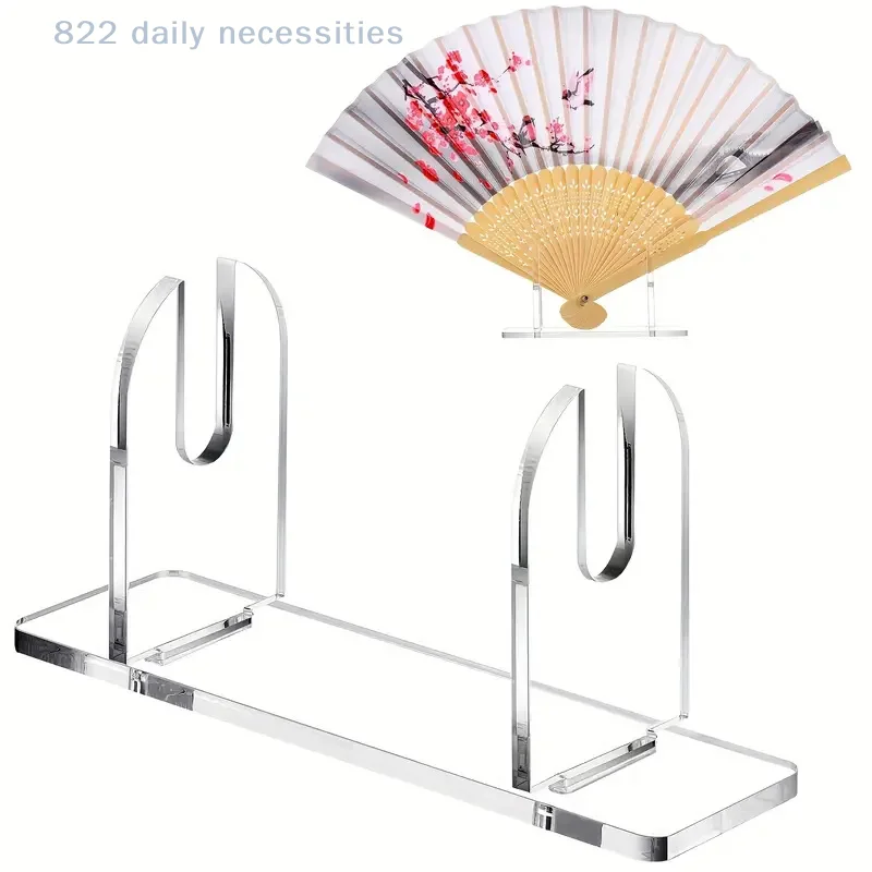 1/2pcs Acrylic Fan Display Stands Foldable Fan Stand Holder Space-Saving Desk Organizer For Japanese & Chinese Hand Fans