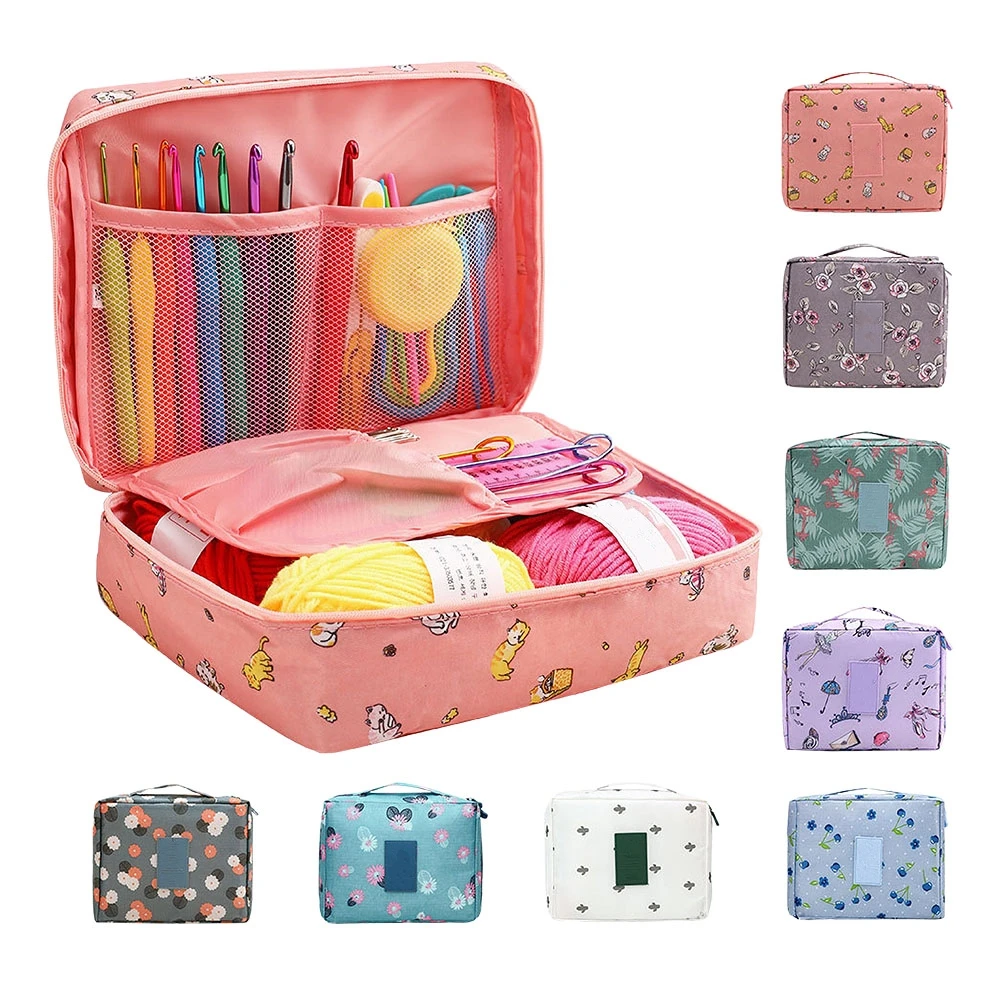 59PCS/Set Crochet Hook Kit With Storage Bag Weaving Knitting Needles Set DIY Art Craft Sewing Tools Accessories Crochet Supplies