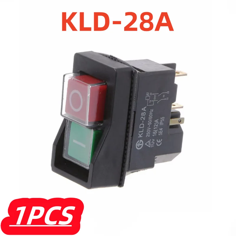 1Pcs/lot 100% New IP55 KLD-28A YH02-A Pushbutton Switches KLD 28A KLD28A 16A 250V Waterproof Magnetic Explosion Proof original