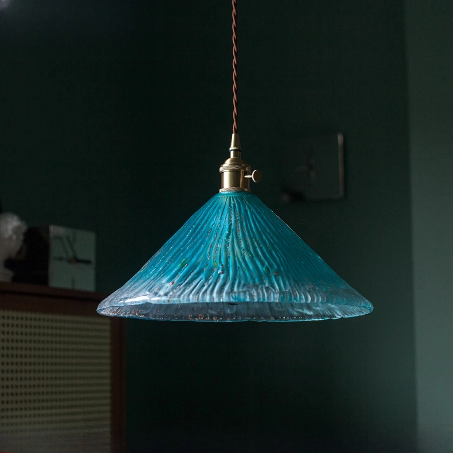 

American retro handmade glass pendant light hanging line light in ancient Chinese restaurants tea rooms cafes