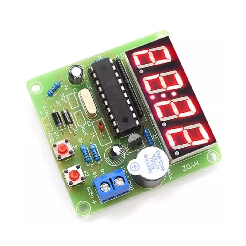 AT89C2051 Digital 4 Bits Electronic Clock Electronic Production Suite DIY Kit