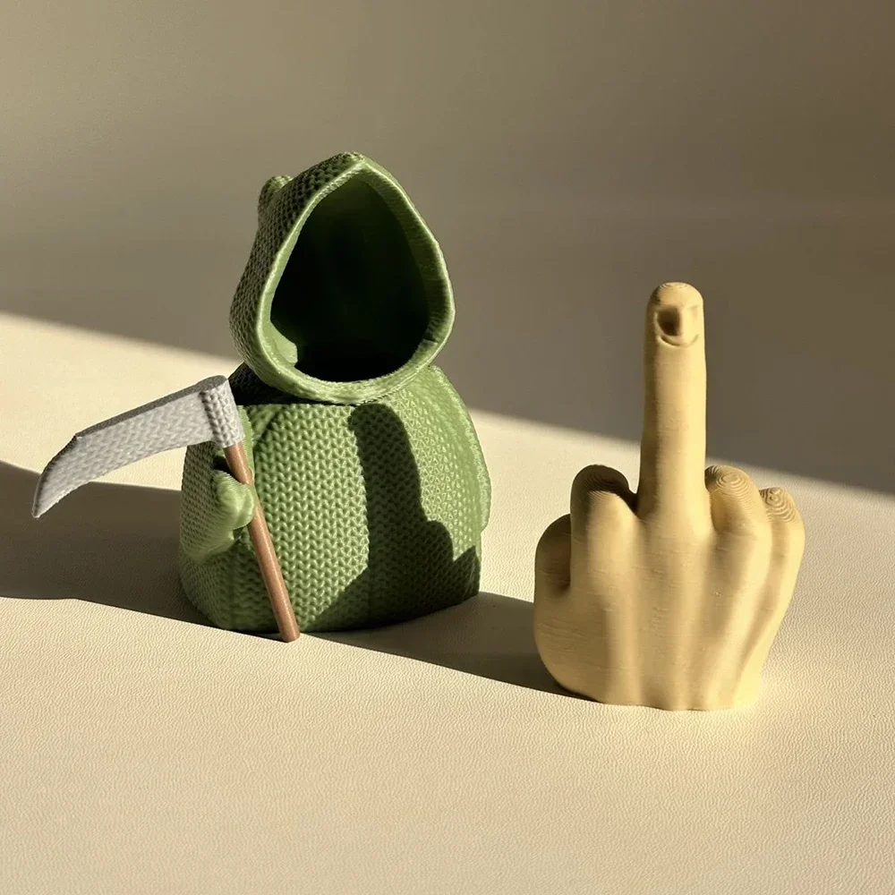 New 3D Printing Funny and Tricky Desktop Ornaments Middle Finger Abstract Gadgets Birthday Gifts for Friends Desktop Ornaments