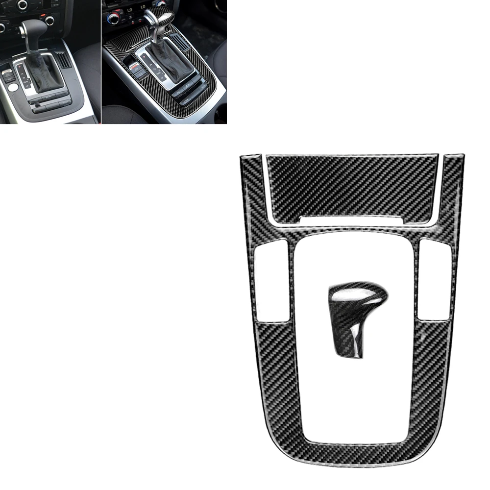 

Carbon Fiber Console Gear Shift Knob Sticker w/ Switch Panel Cover Trim Frame Strip For Audi A4 Q5 2009-2018