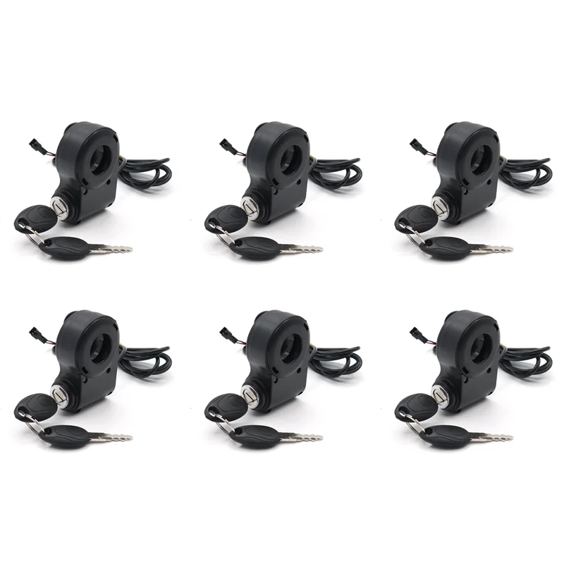 6X E-الدراجة مفتاح قفل الإشعال الإبهام خنق التبديل الطاقة ل KUGOO M4 M5/Xiao Mi M365 العالمي سكوتر كهربائي