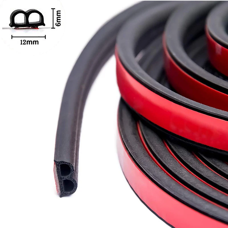 Car Rubber B Shape Seals Sticker Sound Insulation Sealing Protector Weatherstrip Car Door Seal Strips Accessories