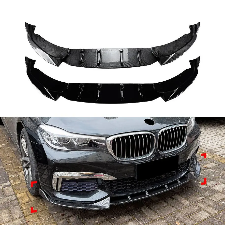 

Car Front Bumper Lip Splitter For BMW 7 Series G11 G12 Pre-facelift M Sport 2016-2018 Car Front Spoiler Diffuser BodyKit Tuning