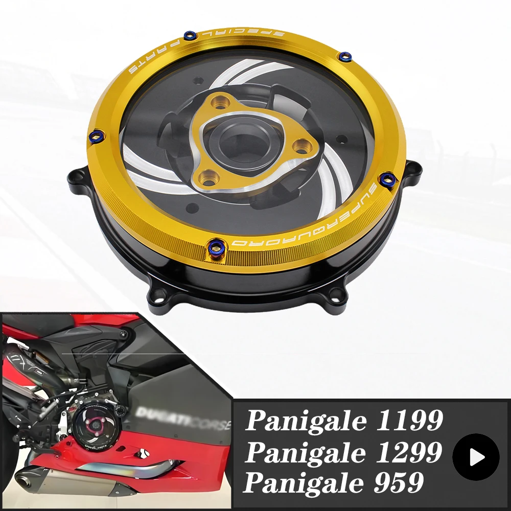 Voor Ducati Panigale 959 1199 1299 V2 Motorfiets Motor Clear Clutch Cover Panigale 959 Panigale 1199 Panigale 1299 Panigale V2