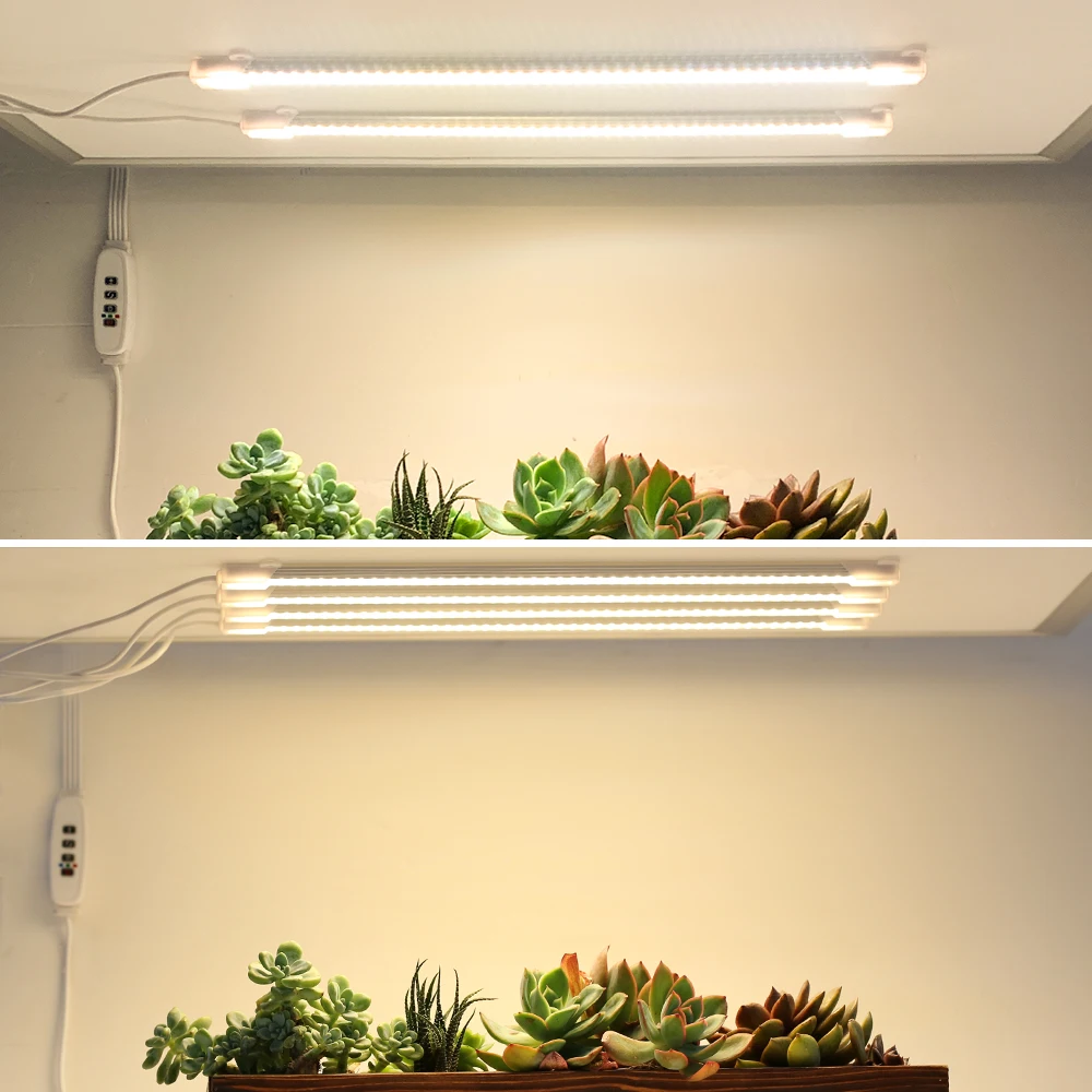 LED Grow Light Strips para plantas de interior, USB Full Spectrum Phyto Lamp, temporizador regulável, lâmpada hidropônica, flor de estufa, 220V, 2, 3, 4