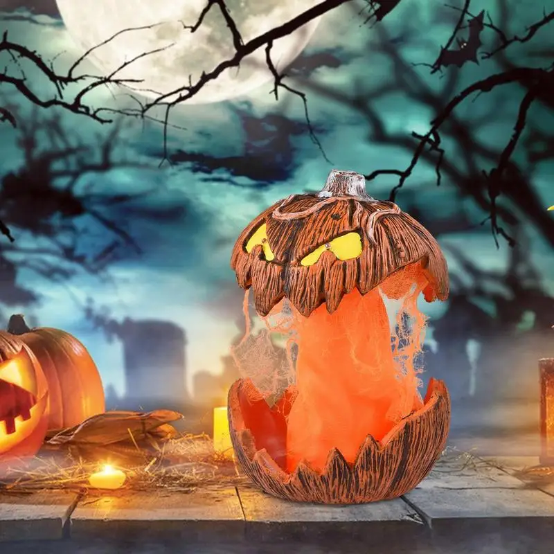 Halloween Led Pumpkin Lantern With Creepy Sound Pumpkin Figurine Lantern Outdoor Pumpkin Decoration with eerie sound effect ﻿