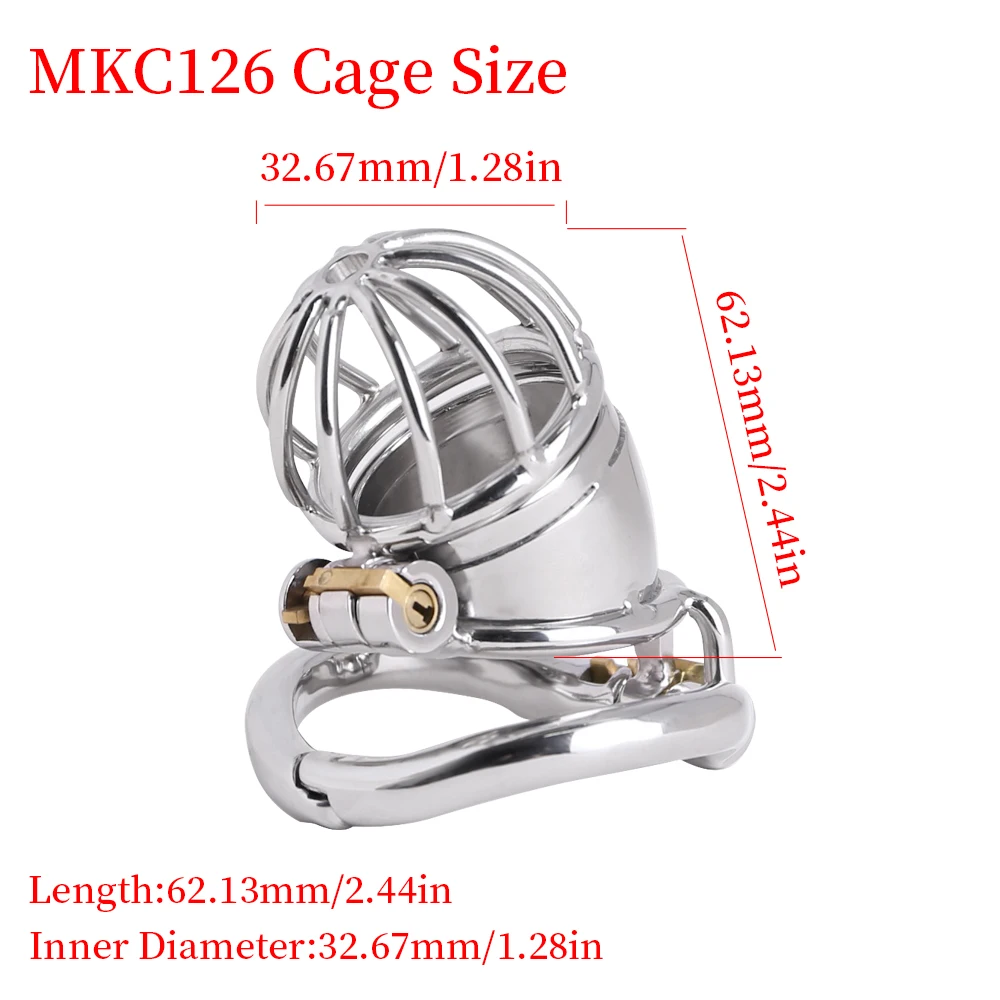 NEW Stainless Steel Chastity Cage Small Penis Lock Cage Penis Metal Cock Ring Husband Loyalty Cock Cage Sex Toys For Men