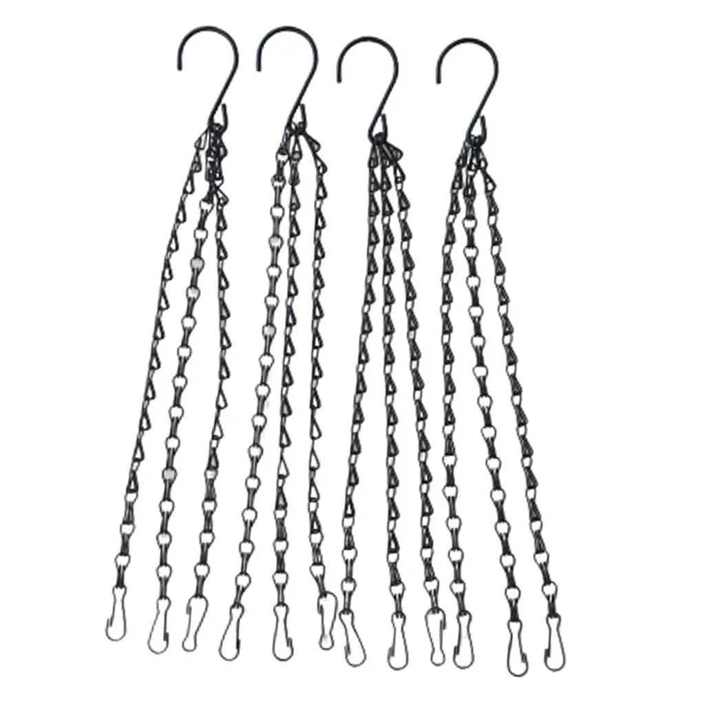 Heavy Duty Hanging Flower Basket Planter Pot Replacement Chain Hanger Hooks