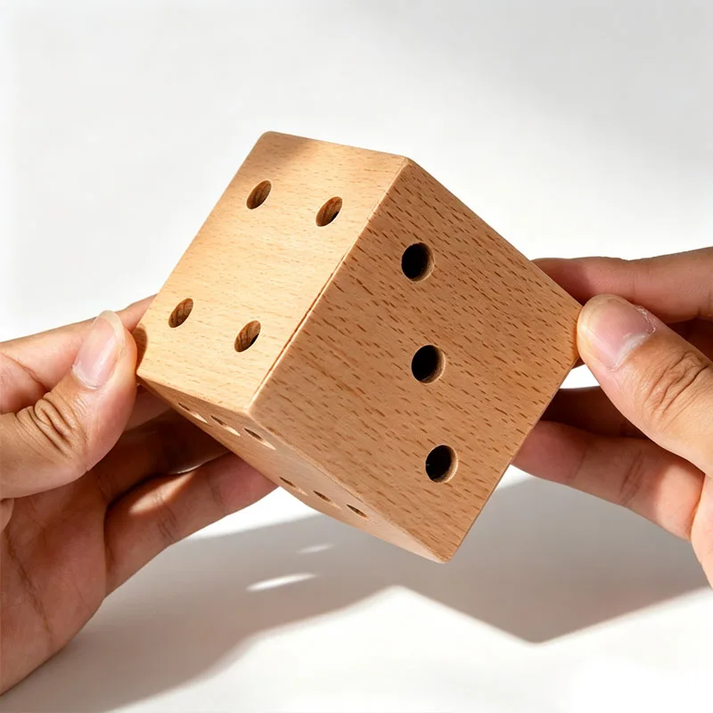 Wooden Cube Maze Labyrinth Logical Thinking Enhances Coordination Focus Patience Training Difficult Brain Teaser Puzzles