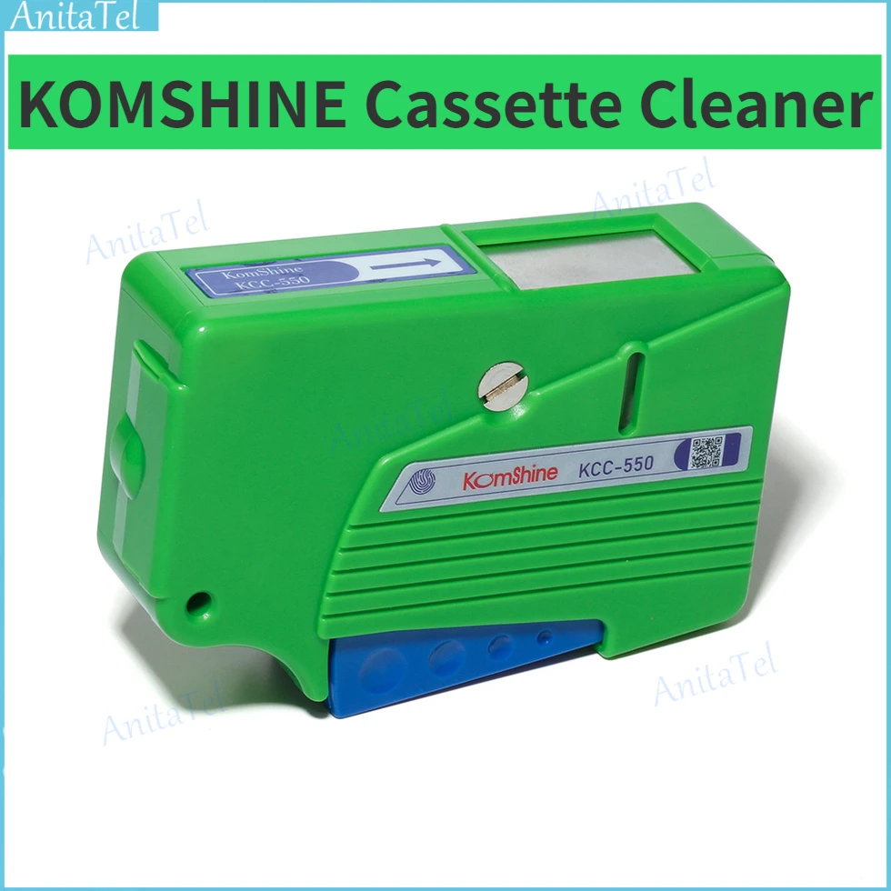 

New KOMSHINE KCC-550 Optical Fiber Connector Cassette Cleaner FTTH Cleaning Tool Fiber Conector Cleaning Box Cassette 500 Times