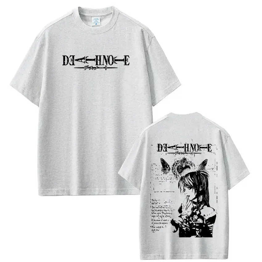 Anime Death Note Misa T-Shirts für Männer und Frauen, hochwertige Baumwoll-T-Shirts, modische Vintage-Kurzarm-T-Shirts, Streetwear – Detail 3