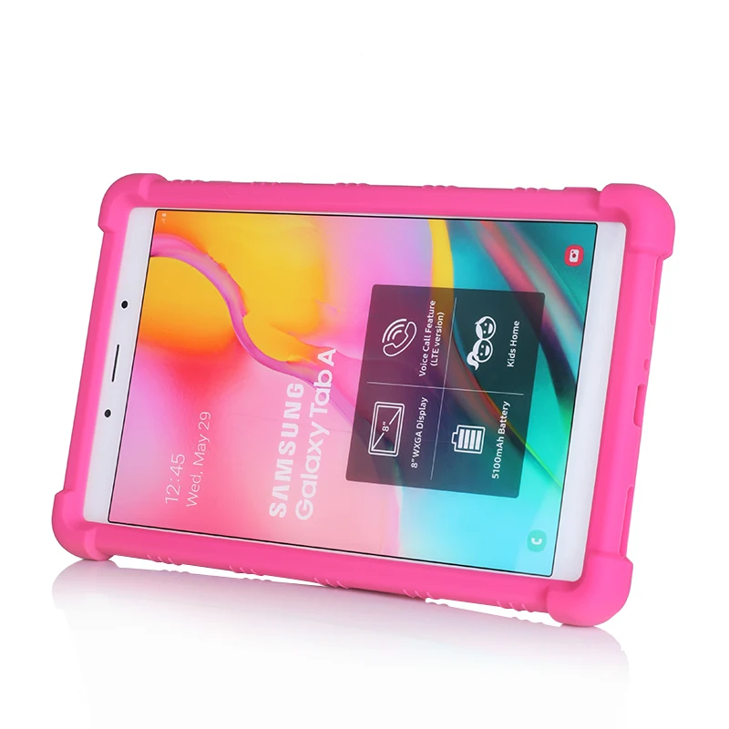 Case For Samsung Galaxy Tab A 8.0 2019 SM-T295 SM-T290 Tablet Safe Shockproof Silicone Stand Cover