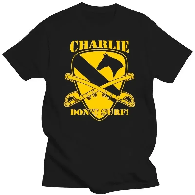 2024 Mens Clothing APOCALYPSE NOW Charlie Dont Surf 2Black T Shirt