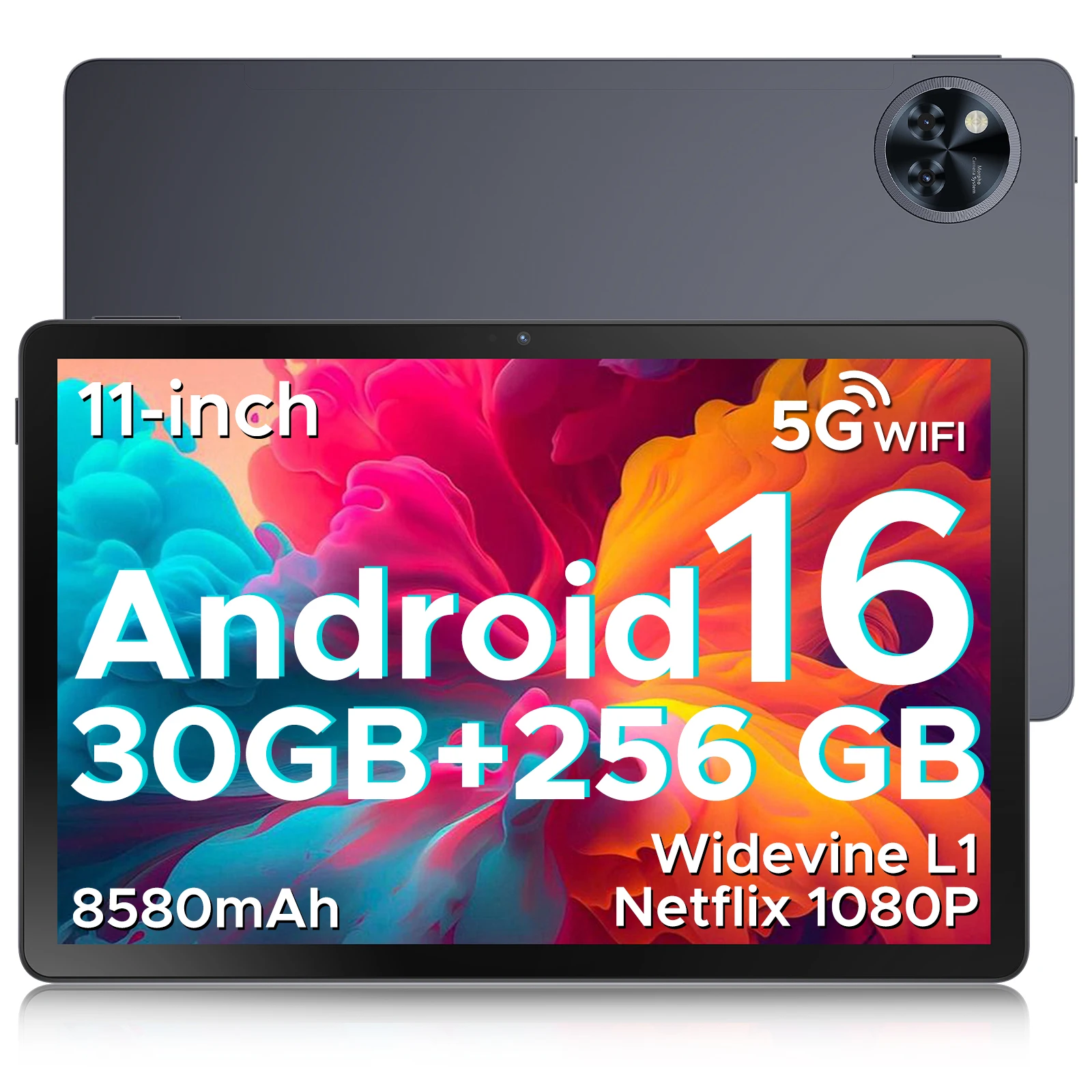 Globale versie DOOGEE U11 Pro Android 16 tablet 30GB(6+24) 256GB 11" HD 90Hz display 8580mAh batterij Unisoc T7200 Widevine L1