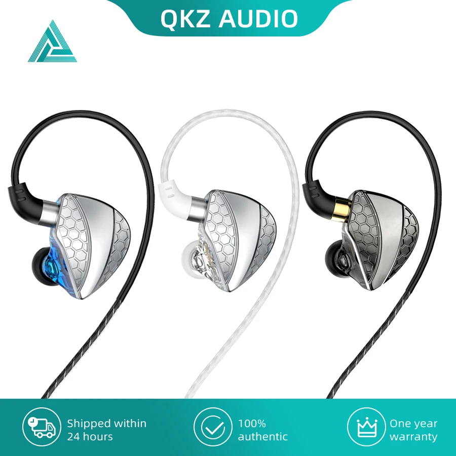 QKZ Hi6T HiFi Headsets Dynamic Driver IEM Stereo Surround Music Earphones Hi-Res With Mic In-Ear Sport Game Monitor Earbuds AK6