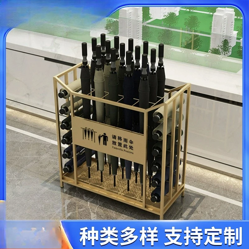 1.2M stainless steel sales department hotel lobby rack umbrella multi-layer data rack