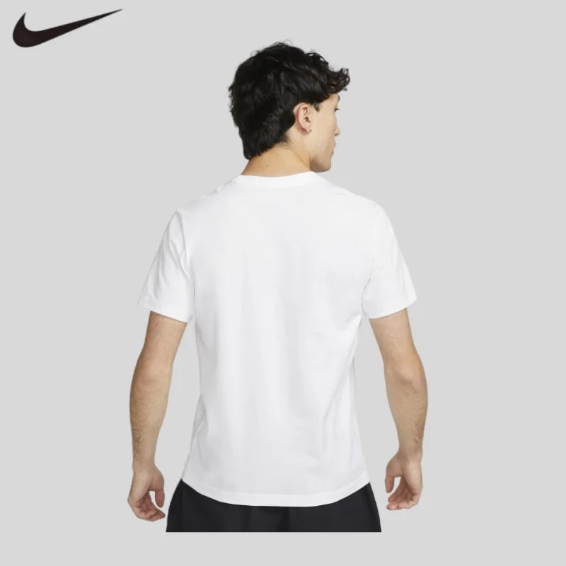Oversized Tee TopNike Classic Logo Tee Moisture Control Indoor Outdoor Comprehensive Training TeeAR5007-100