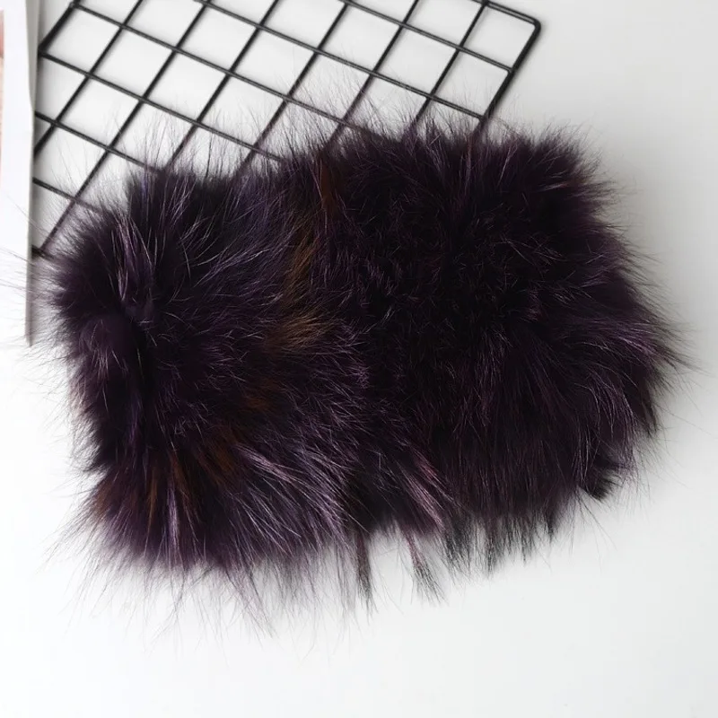 Fashion Real Fox Fur Scarf Unisex Warm Soft Knitted Good Elastic 100% Natural Fox Fur Headband nature Fox Fur Ring Scarves