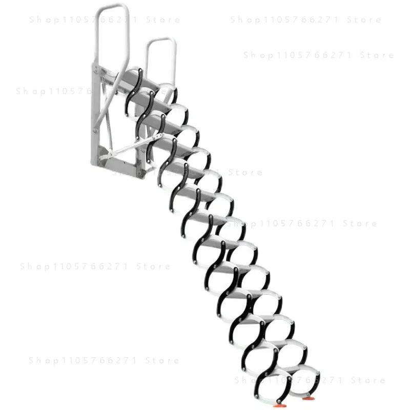 Attic Telescopic Ladder Foldable Loft Stairs Heavy Duty Wall Mounted Retractable Fire Escape Ladder for Home Villa view 5