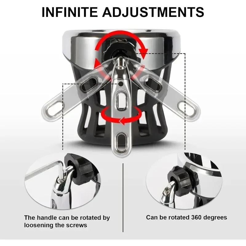 For Harley Road King Electra Glide Sportster Dyna Softail 1996 UP Motorcycle Handlebar Mounted Drink Cup Holder view 4