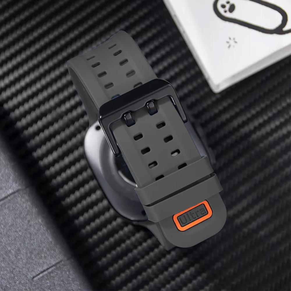 Silicone Sport Strap for Samsung Galaxy Watch 8 9 40mm 44mm 8 Classic 46mm Band Bracelet correa for Galaxy Watch Ultra 2 band image 3