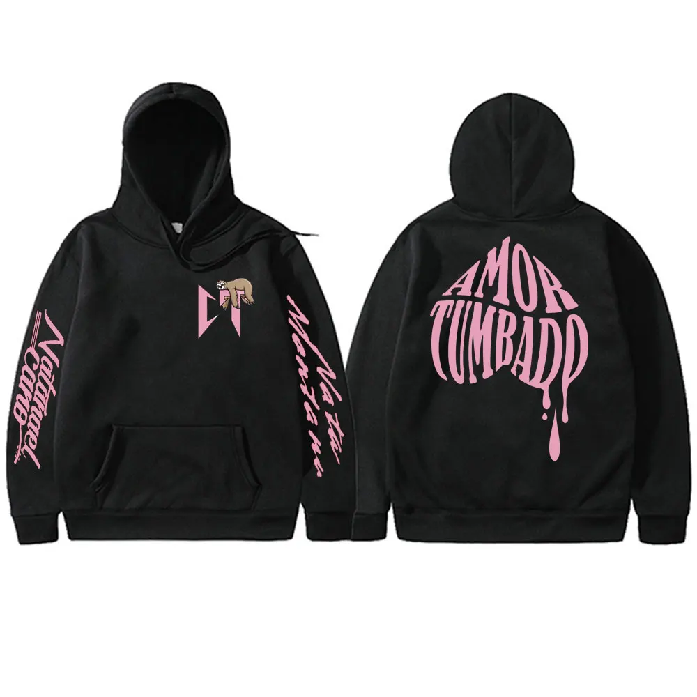 Singer Natanael Cano Amor Tumbado Pink CT Sloth Double Sided Printed Hoodie Men Casual Oversized Sweatshirt Male Trend Hoodies