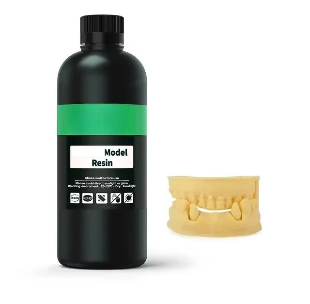 Low Odor Dental Restoration UV Liquid Resin 405nm 1KG Matte Finish Stable Size Photopolymer Consumables for LCD DLP 3D Printing