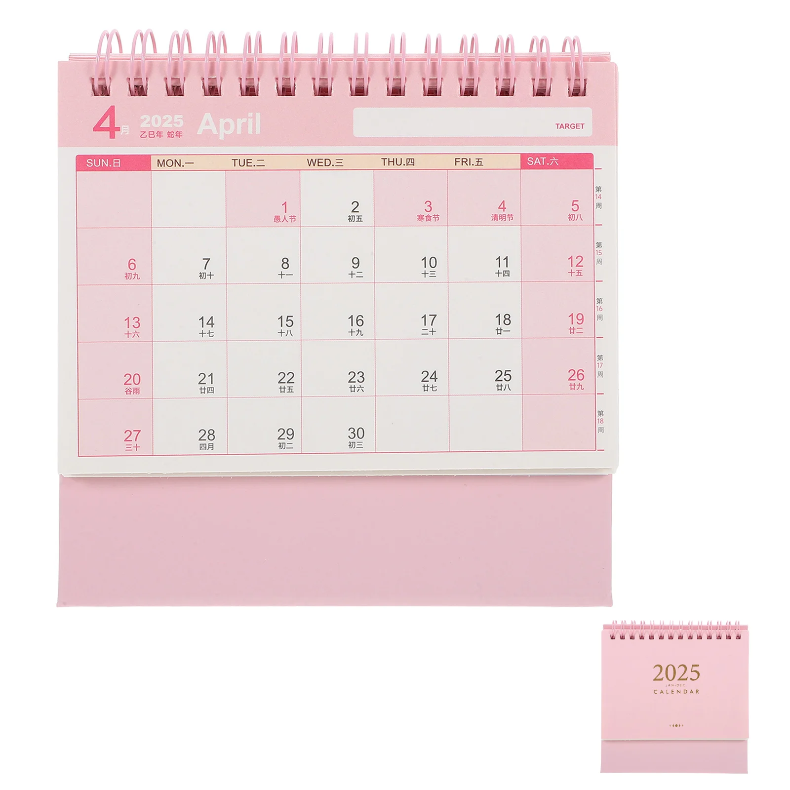 

2025 Desk Calendar Mini Flip Yearly Tiny 2024 Schedule Planner Small Table Desktop Cute Organizer Office