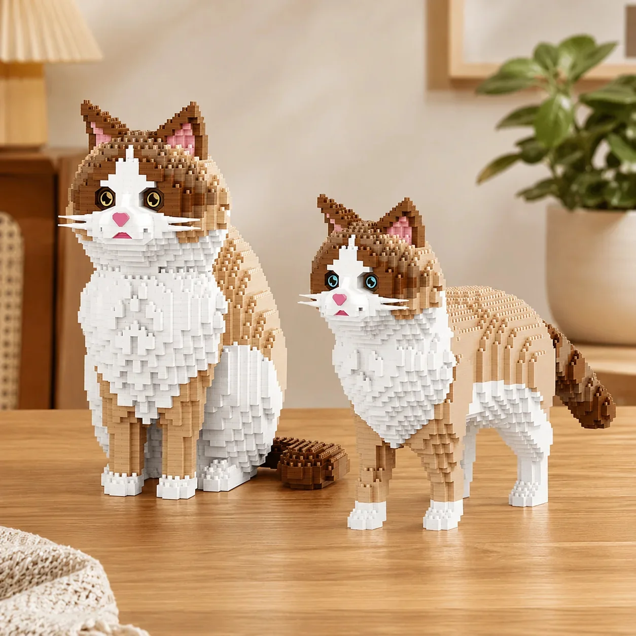 2/3 In 1 Cat Dog Building Blocks Pet Animal Model Toy Mini Bricks DIY Puzzle Figures For Birthday Christmas Gifts Home Decor - view 4