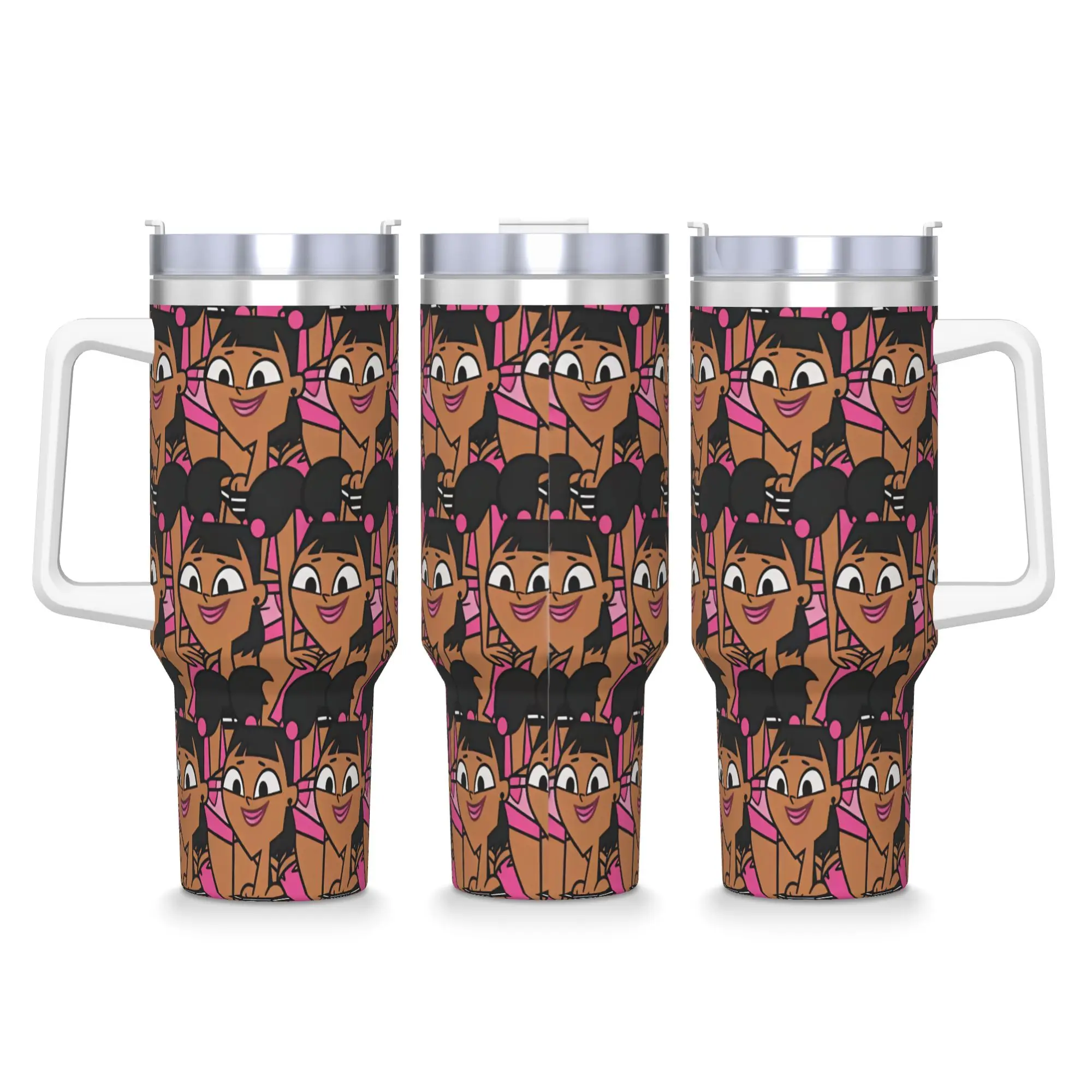 Totals Dramas Characters Stainless Steel Tumbler Travel Thermal Cup With Straws and Lid Large Car Mugs Cold and Hot Water Bottle