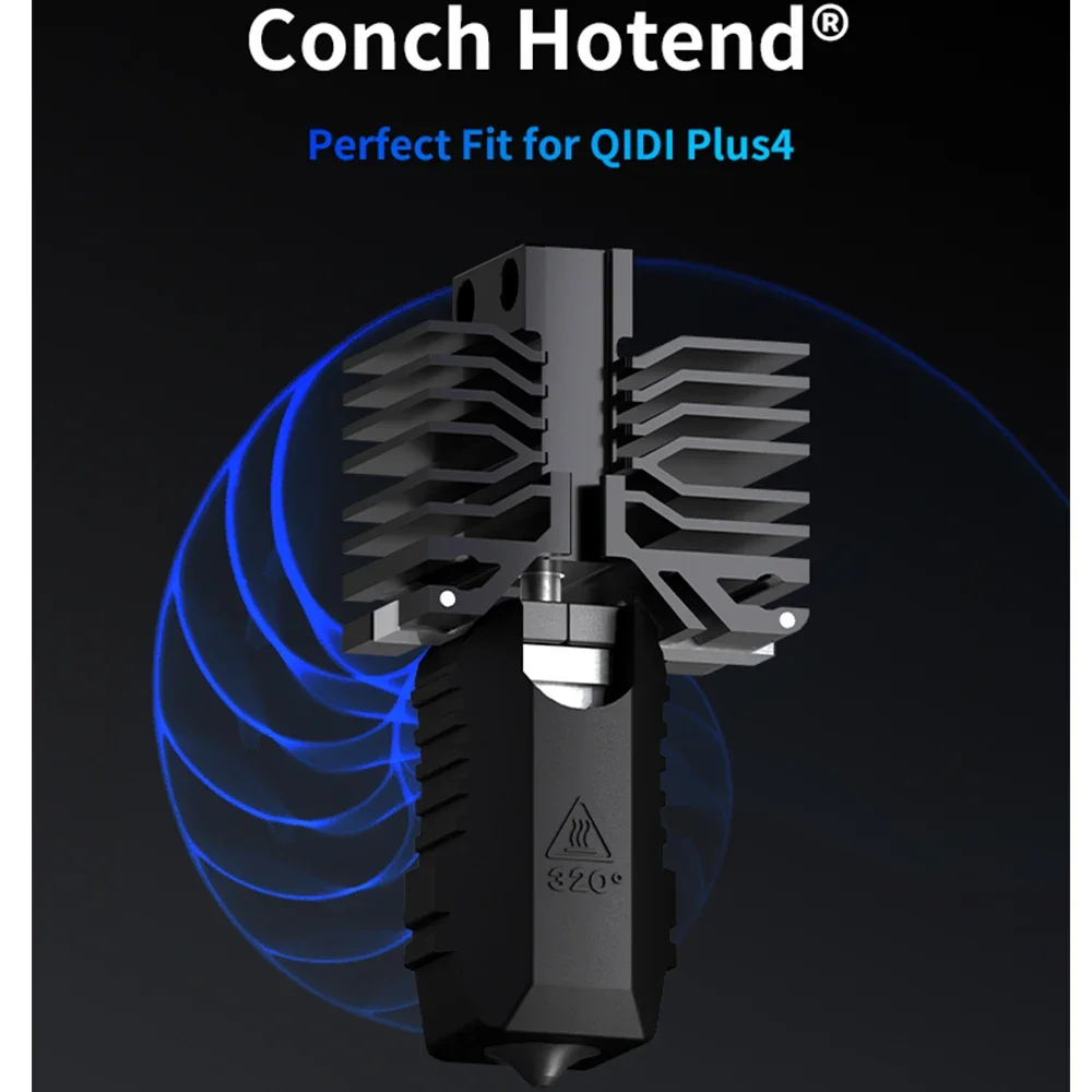 Phaetus for QIDI Plus4 3d Printer Conch Hotend with Endcoat Nozzle 0.2 0.4 0.6 0.8mm For QIDI 3d Printer