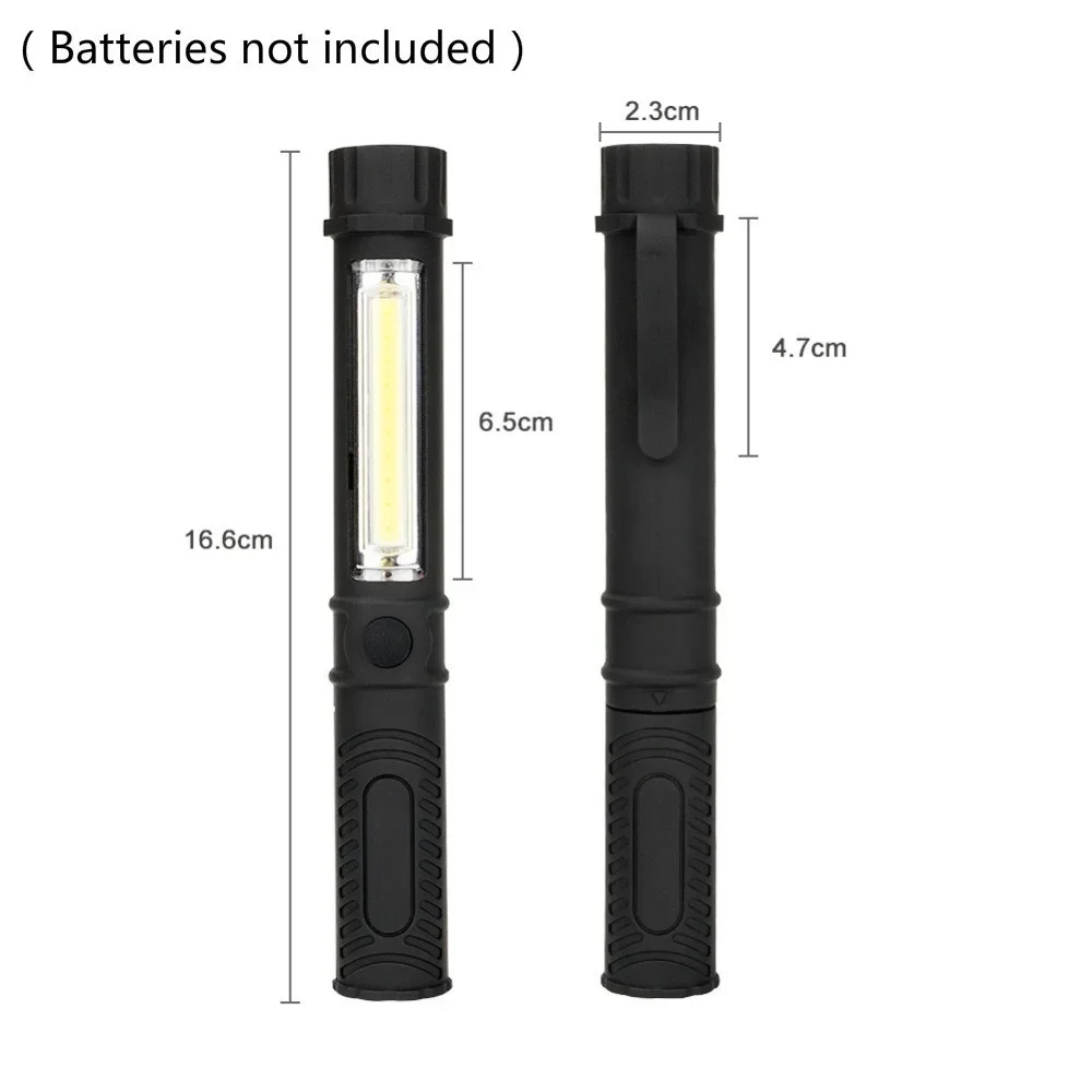 다기능 COB LED 미니 펜 라이트, 작업 확인, LED 손전등, 스톤 고 손전등, 하단 자석 및 클립