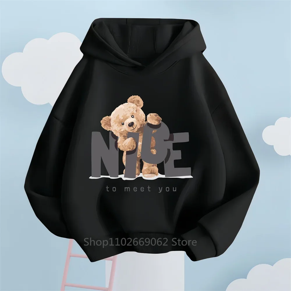 Bear-Licious Hoodie For Kids! Trendy Sweatshirt, 2024 Outdoor Gear For 3-14 Yr Old Boys & Girls