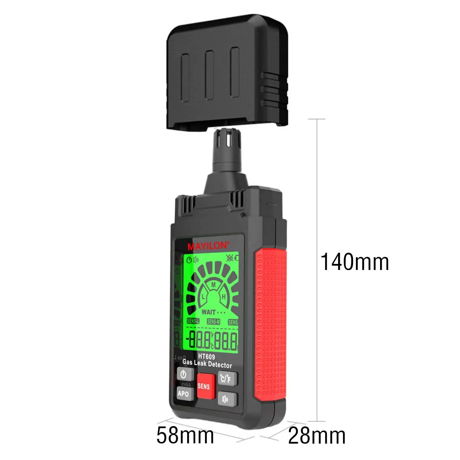 Detector de fugas de Gas inflamable de mano, detección de humedad profesional, compacto