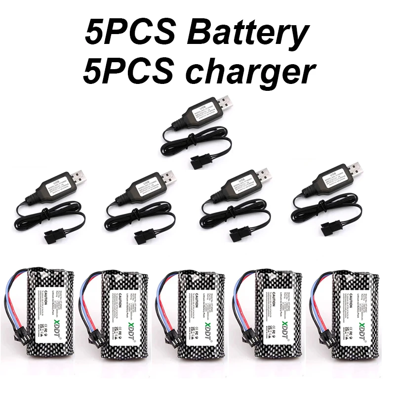 7.4V 5600mah Battery Charger MN82 Remote Control Car Battery MN128 MN78 LC79 for Watch Gesture Sensing Twisted RC stunt car SM3p