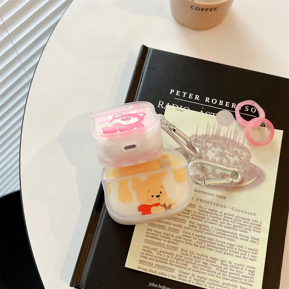 Earphone Case for AirPods Pro Cute Cartoon Anime Pooh Bear Lotso Headphone Case for AirPods 1 2 3 Pro 2rd Headset Protect Cover image 6