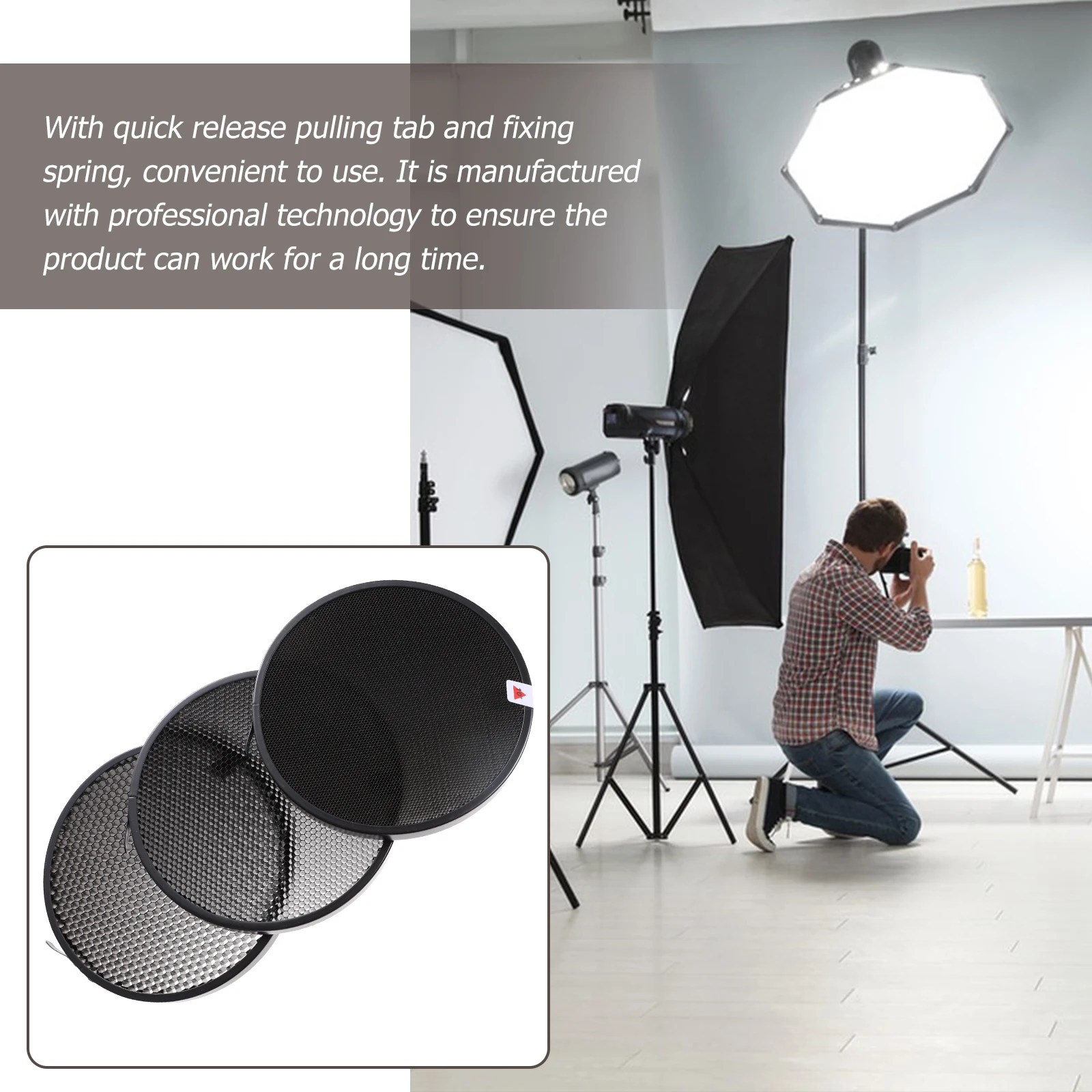 

Aluminum Honeycomb Grid Reflector for Flash Strobe Light Photography Studio Diffuser Softbox Accessory Grids Cover