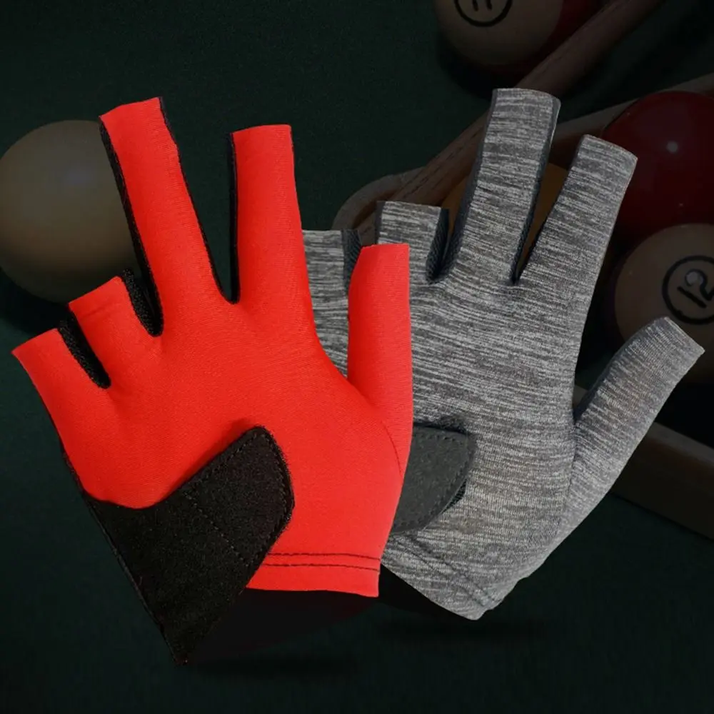 

Elastic Snooker Glove New Nylon Anti Skid Training Glove Five Fingers Breathable Billiard Glove Fitness Accessories