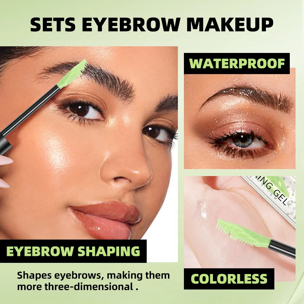 Qibest nuevo Gel transparente crema de estilismo para cejas fijación de larga duración jabón para cejas maquillaje líquido transparente cosméticos impermeables para cejas