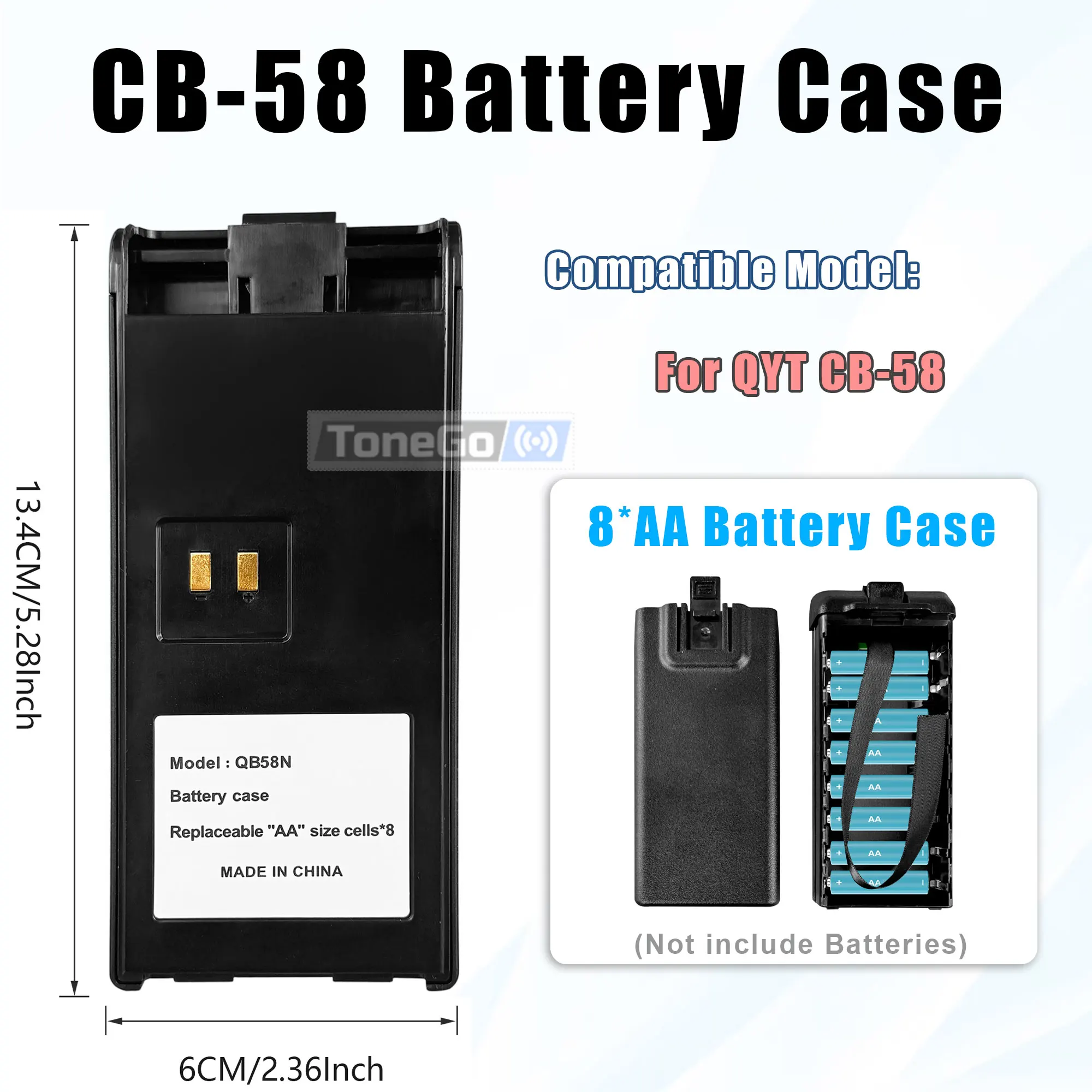 

1/2/5PCS QYT CB-58 Battery Case AA batteries Shell For 27MHz CB Walkie Talkies QYT CB-58 Citizen Band Two Way Radio Accessories