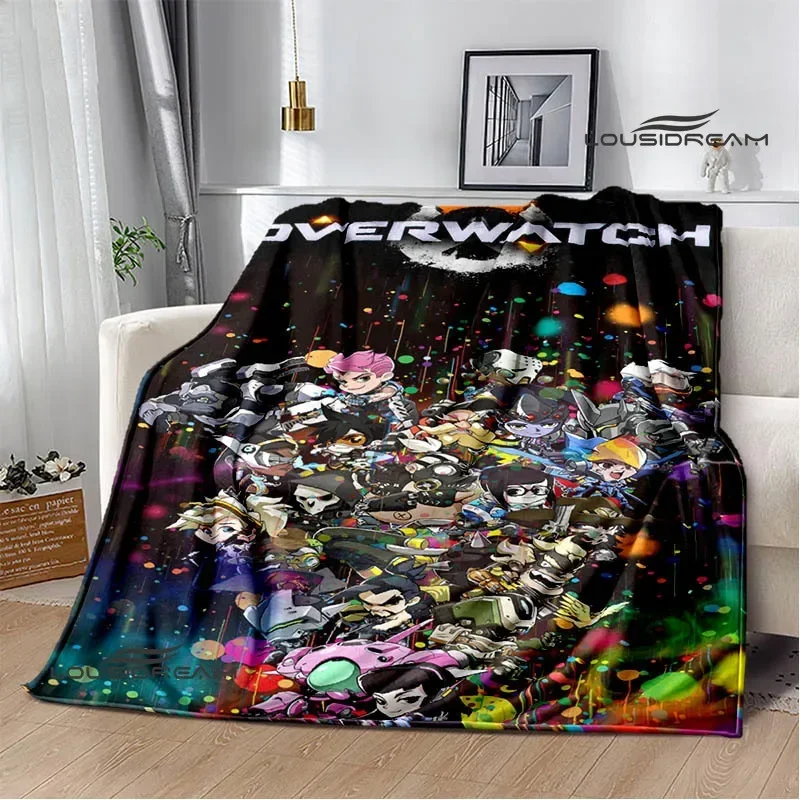 

3D Game Overwatch printed blankets Flange Warm blanket picnic blanket Soft and comfortable blanket cubre cama Birthday Gift