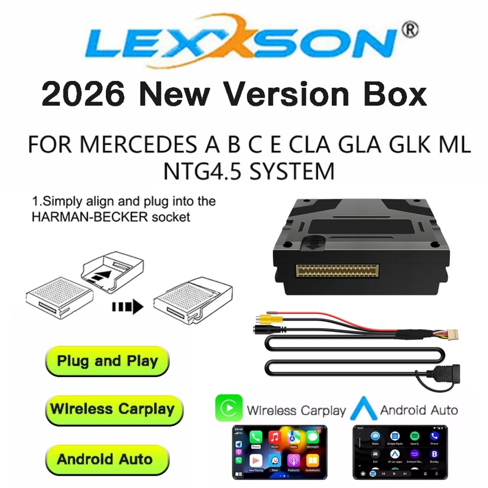 Upgrade Wireless Carplay Suitable For Mercedes Benz A B C E CLA GLA GLK ML Sprinter NTG4.5 Becker Module Android Auto Navigation